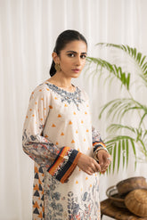 DC-0418 ORANGE EMBROIDERED KURTA